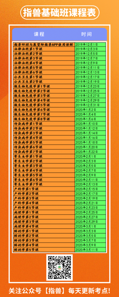指兽基础班课表1